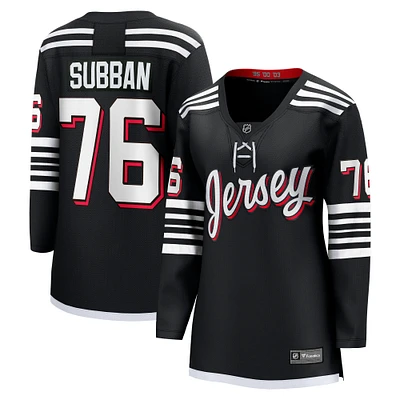 Women's Fanatics P.K. Subban Black New Jersey Devils Alternate Premier Breakaway Player