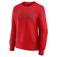 Women's Fanatics  Red New Jersey Devils Elements Flow Pullover Sweatshirt