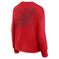 Women's Fanatics  Red New Jersey Devils Elements Flow Pullover Sweatshirt