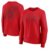 Women's Fanatics  Red New Jersey Devils Elements Flow Pullover Sweatshirt