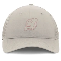 Women's Fanatics Tan New Jersey Devils Authentic Pro Road Trucker Adjustable Hat