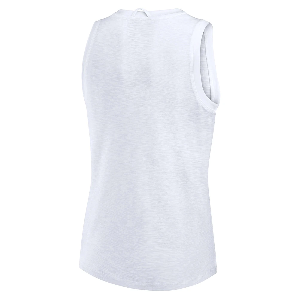 Women's Fanatics White New Jersey Devils Slub Tank Top