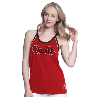 Women's G-III 4Her by Carl Banks Red New Jersey Devils Curveball Racerback Tank Top