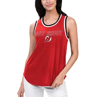 Women's G-III 4Her by Carl Banks Red New Jersey Devils Strategy Tank Top