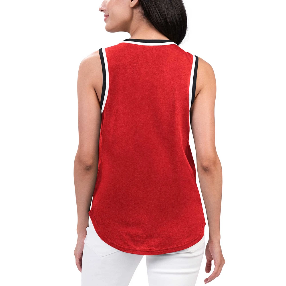 Women's G-III 4Her by Carl Banks Red New Jersey Devils Strategy Tank Top