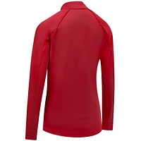 Haut à glissière quart de tour Kinetic Insignia Core Raglan pour femme Levelwear Red New Jersey Devils