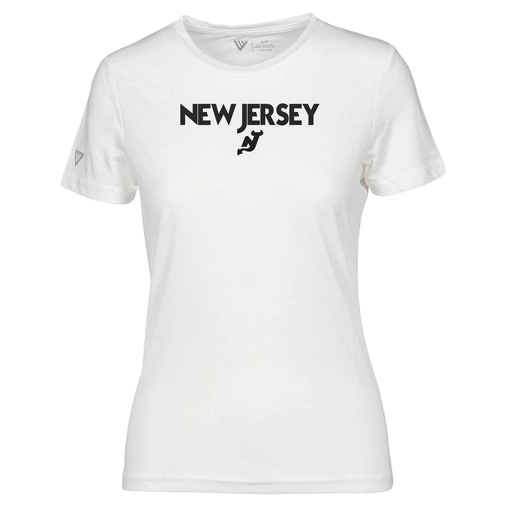 T-shirt blanc pour femme Levelwear New Jersey Devils Maddox City Capsule