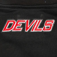 Women's Pro Standard  Black New Jersey Devils Area Code Cropped Pullover Sweatshirt