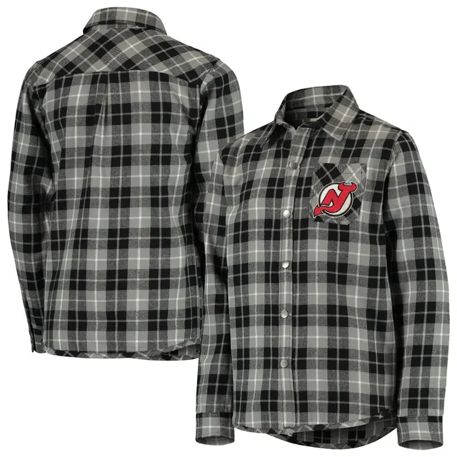 Men's Nashville Predators Antigua Black/Gray Ease Plaid Button-Up Long  Sleeve Shirt