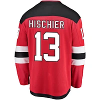 Fanatics pour jeunes Nico Hischier Maillot de joueur rouge des Devils du New Jersey