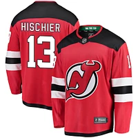 Fanatics pour jeunes Nico Hischier Maillot de joueur rouge des Devils du New Jersey