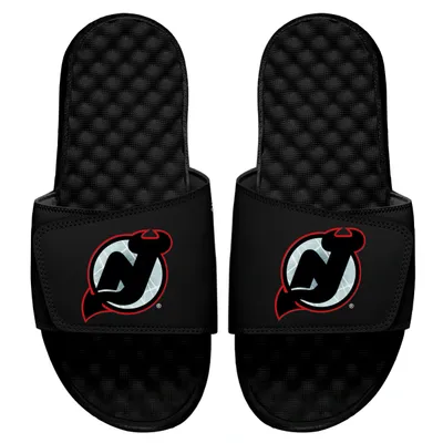 New Jersey Devils ISlide Youth Ice Clipping Mask Slide Sandals - Black