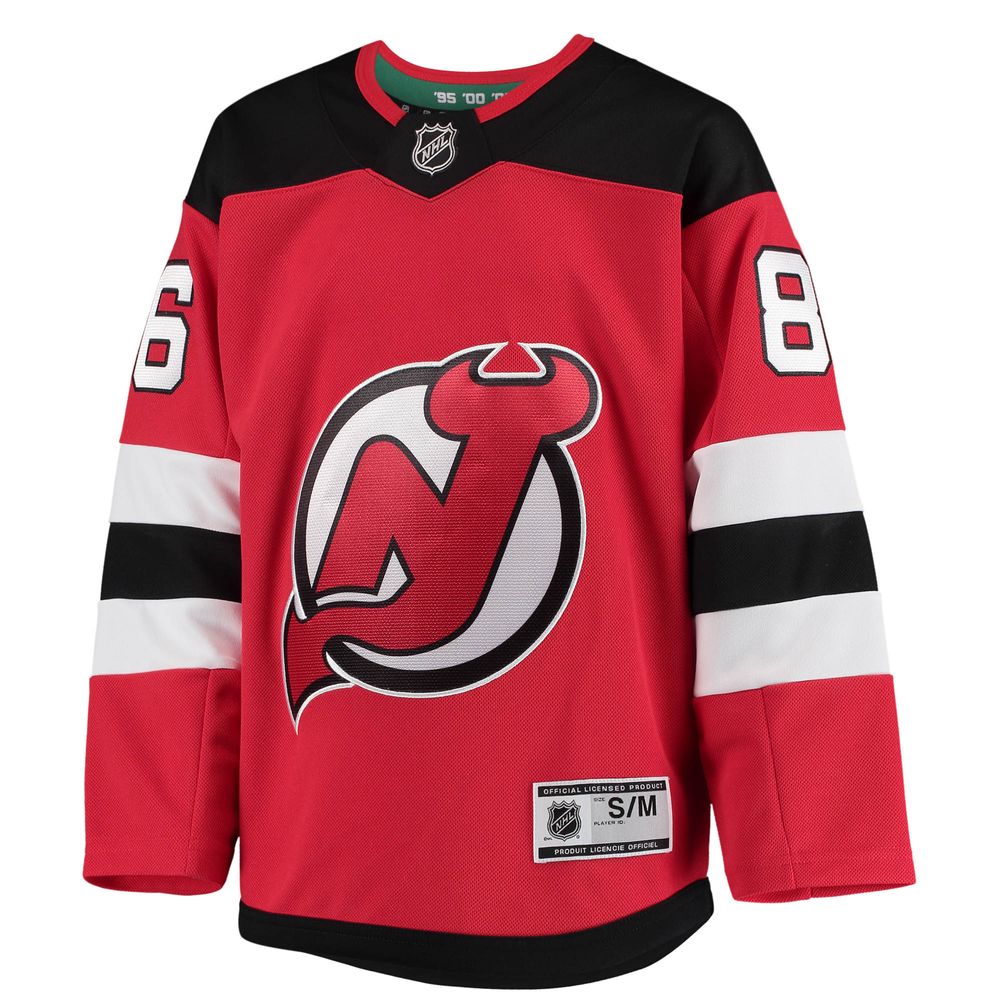 Youth Jack Hughes Red New Jersey Devils Home Premier Player