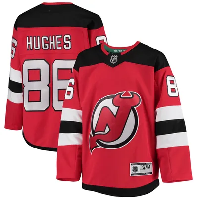 Maillot de joueur premier ministre à domicile des Devils du New Jersey rouge Jack Hughes pour jeunes