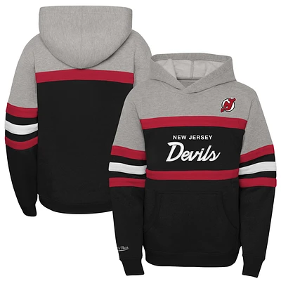 Sweat à capuche noir Mitchell & Ness pour jeune entraîneur en chef des Devils du New Jersey