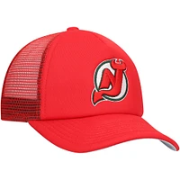 Youth Mitchell & Ness Red New Jersey Devils Core Trucker Adjustable Hat