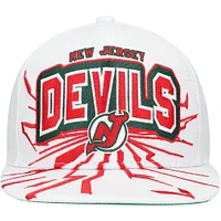 Youth Mitchell & Ness White New Jersey Devils After Shock Snapback Hat