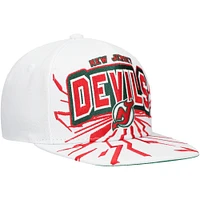 Casquette Snapback After Shock des Devils du New Jersey pour jeunes Mitchell & Ness blanche