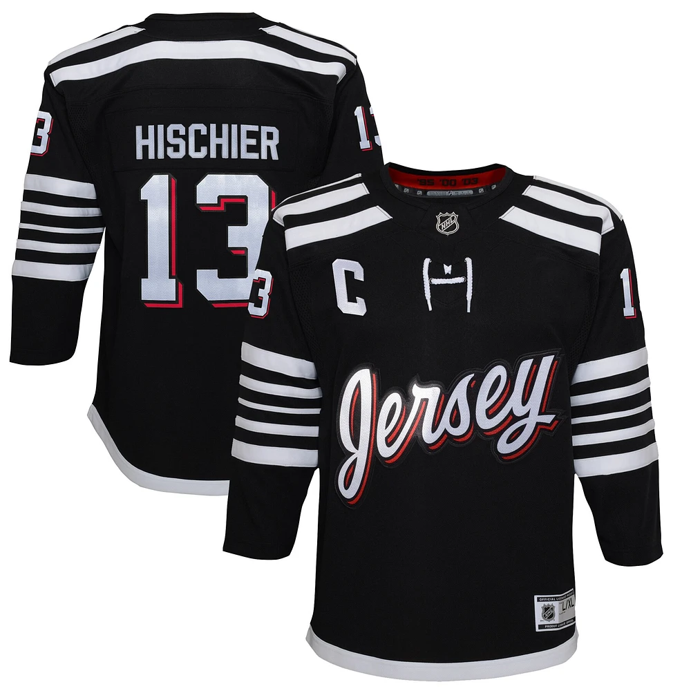 Maillot de joueur suppléant Nico Hischier noir des New Jersey Devils 2021/22 pour jeune