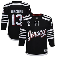 Maillot de joueur suppléant Nico Hischier noir des New Jersey Devils 2021/22 pour jeune
