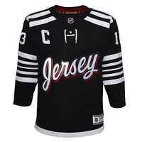 Maillot de joueur suppléant Nico Hischier noir des New Jersey Devils 2021/22 pour jeune