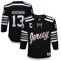 Maillot de joueur suppléant Nico Hischier noir des New Jersey Devils 2021/22 pour jeune