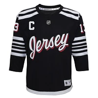 Youth Nico Hischier Black New Jersey Devils 2021/22 Alternate Replica Player