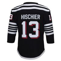 Youth Nico Hischier Black New Jersey Devils 2021/22 Alternate Replica Player