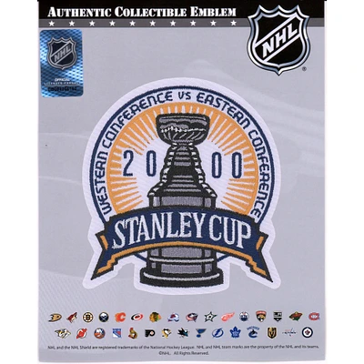 Patch de maillot non signé de l'emblème national de la finale de la Coupe Stanley 2000 des Devils du New Jersey contre les Stars de Dallas