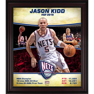 Jason Kidd New Jersey Nets Framed 15" x 17" Hardwood Classics Player Collage