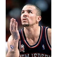 Jason Kidd New Jersey Nets Unsigned Hardwood Classics Free Throw Line Signature Routine Photograph