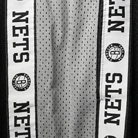 Men's Fanatics Black/Silver New Jersey Nets Big & Tall Tape Mesh Shorts