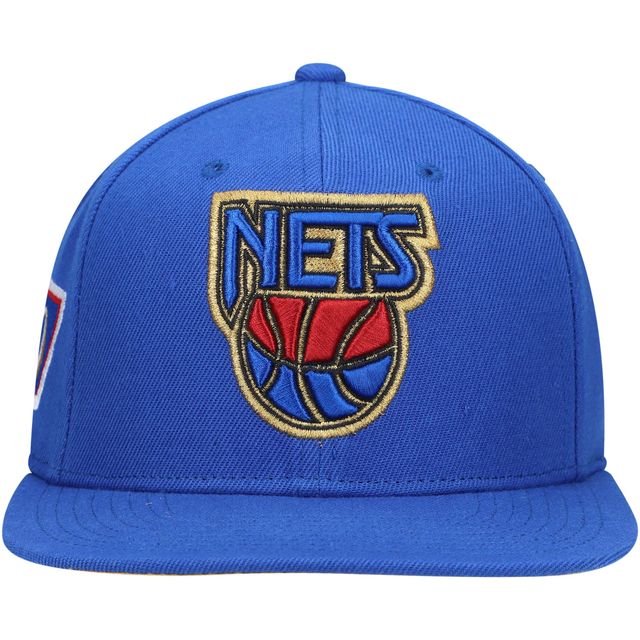 Casquette Snapback 50th Anniversary New Jersey Nets pour hommes Mitchell & Ness bleu