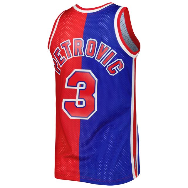 Jersey Mitchell & Ness Brooklyn Nets #3 Drazen Petrovic 1990-91 sky / red  Authentic Jersey