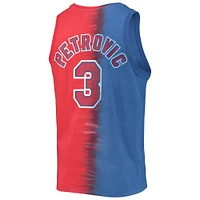 Débardeur avec nom et numéro Mitchell & Ness Drazen Petrovic bleu/rouge New Jersey Nets Hardwood Classics pour hommes