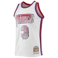 Men's Mitchell & Ness Drazen Petrovic White New Jersey Nets 1992/93 Hardwood Classics NBA 75th Anniversary Diamond Swingman