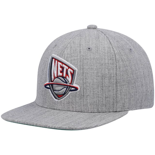 Casquette New Jersey Nets Hardwood Classics Team 2.0 Snapback Mitchell & Ness pour homme, gris chiné