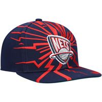 Men's Mitchell & Ness Navy New Jersey Nets Hardwood Classics Earthquake Snapback Hat