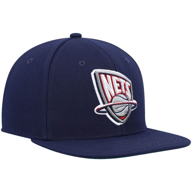 Casquette New Jersey Nets Hardwood Classics Team Ground 2.0 Snapback Mitchell & Ness pour homme, bleu marine