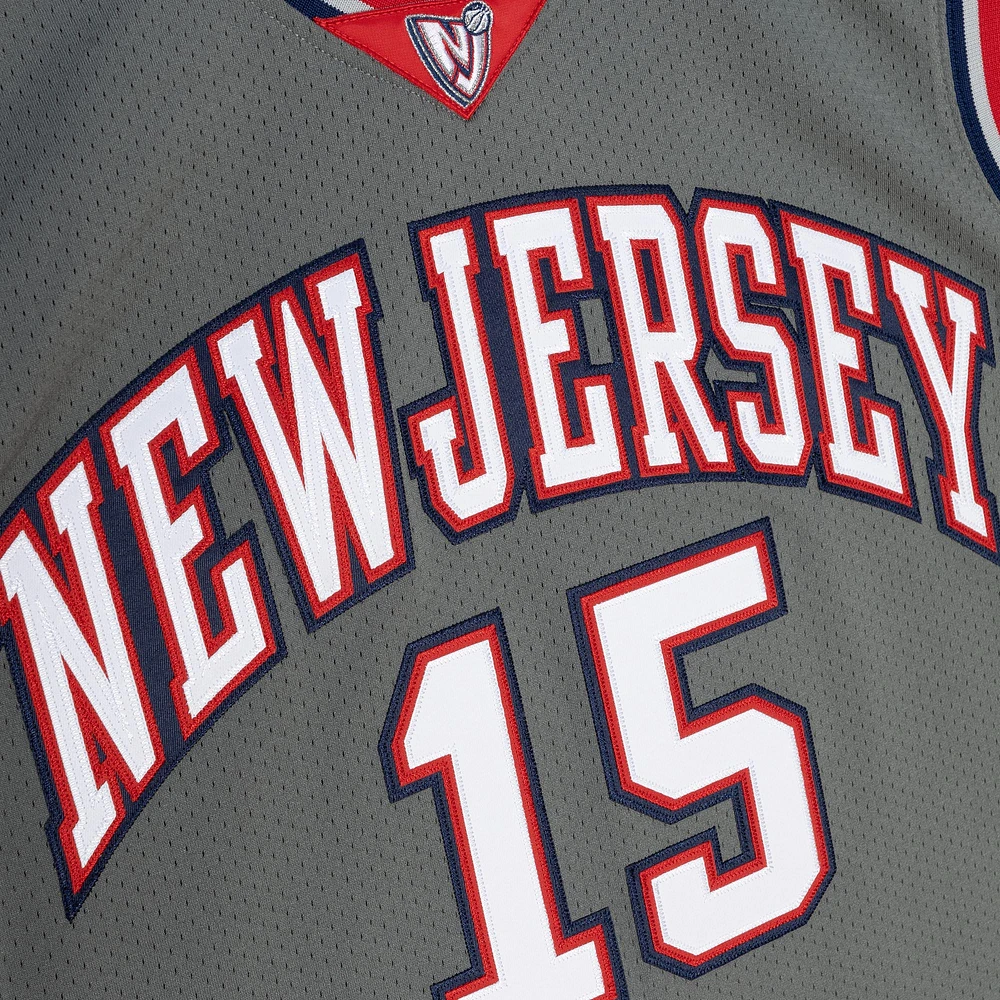 Mitchell & Ness Vince Carter gris New Jersey Nets 2004/05 Hardwood Classics authentique - Maillot