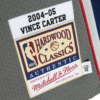 Men's Mitchell & Ness Vince Carter Gray New Jersey Nets 2004/05 Hardwood Classics Authentic