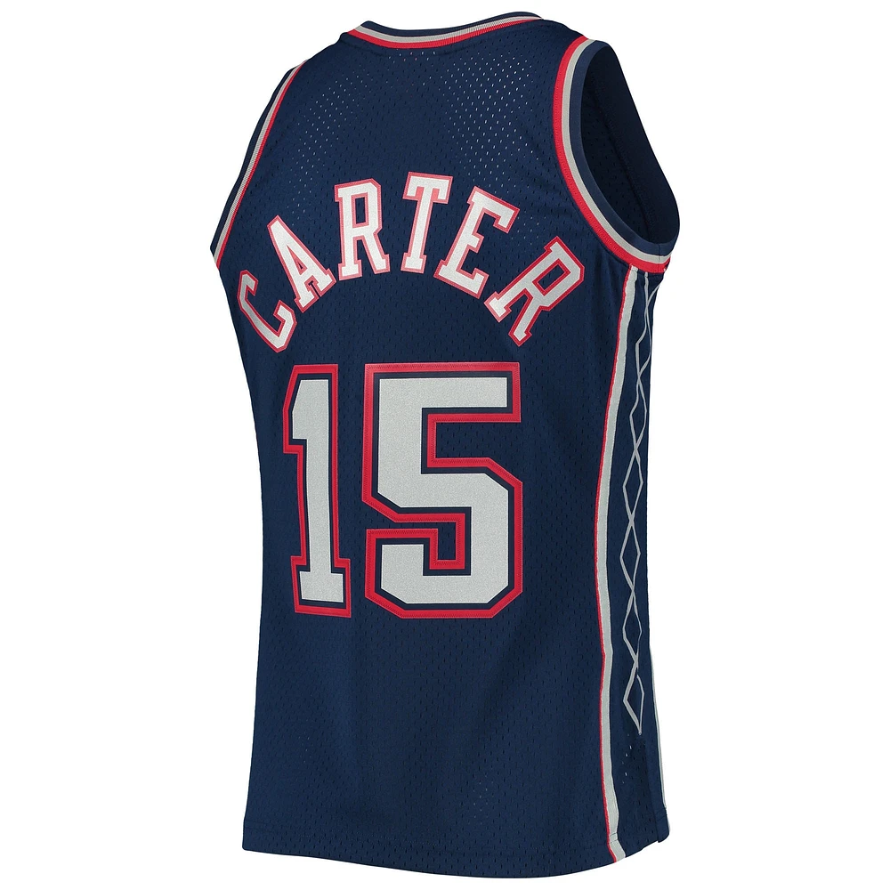 Men's Mitchell & Ness Vince Carter Navy New Jersey Nets 2006/07 Hardwood Classics Swingman