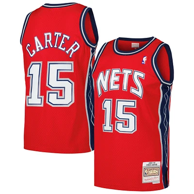 Men's Mitchell & Ness Vince Carter Red New Jersey Nets 2006/07 Hardwood Classics Swingman