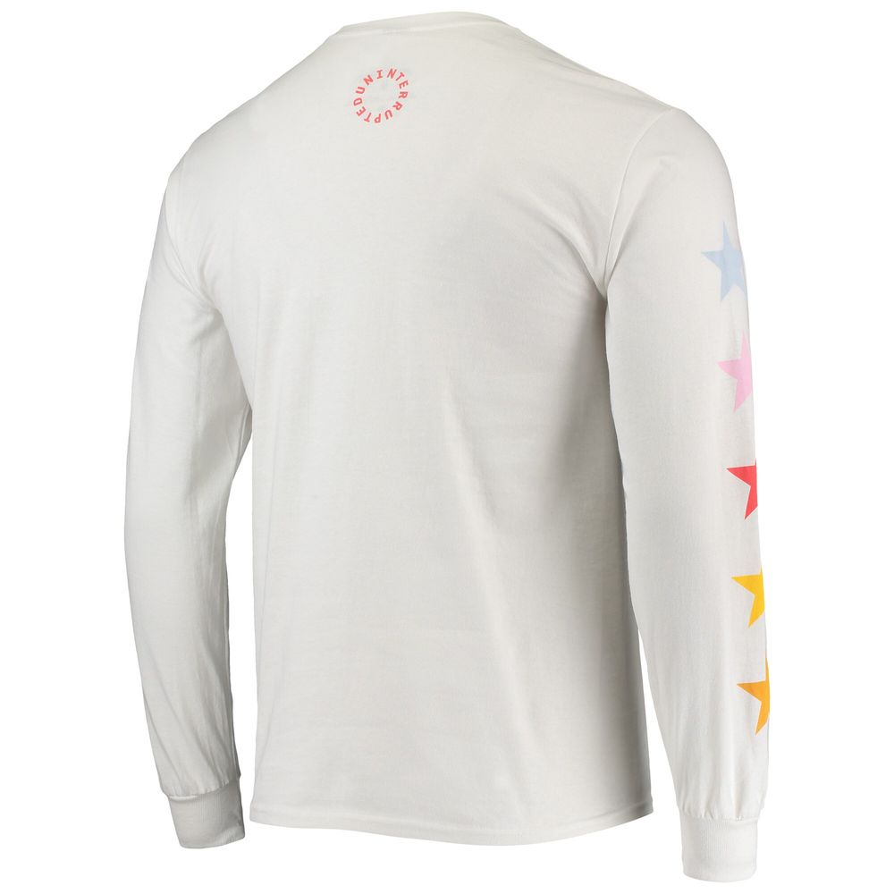 Men's Mitchell & Ness x Uninterrupted White New Jersey Nets Hardwood Classics Long Sleeve T-Shirt