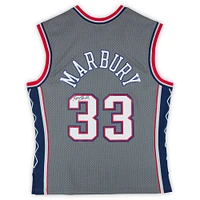 Stephon Marbury New Jersey Nets Autographed Mitchell & Ness 1999-00 Gray Alternative Swingman Jersey 