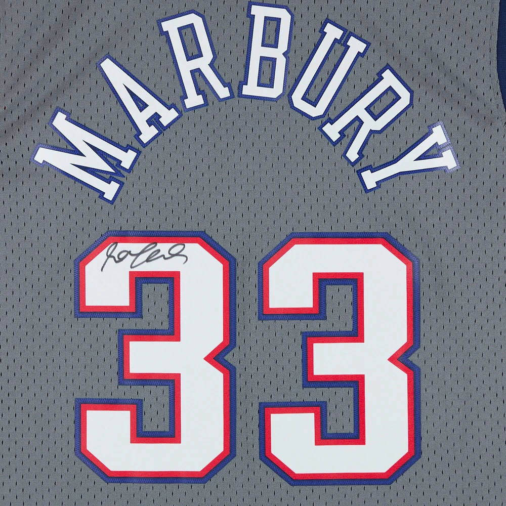 Stephon Marbury New Jersey Nets Autographed Mitchell & Ness 1999-00 Gray Alternative Swingman Jersey 