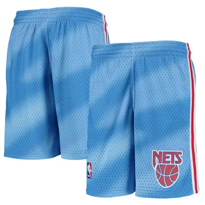 New Jersey Nets Mitchell & Ness Youth Hardwood Classics Swingman Shorts - Blue