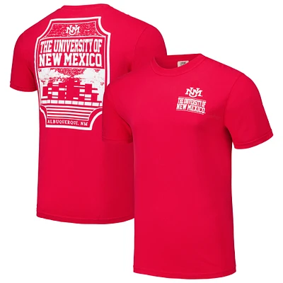 Men's Cherry New Mexico Lobos Logo Campus Icon T-Shirt