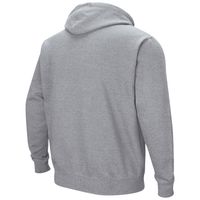 Men's Colosseum Heathered Gray New Mexico Lobos Arch and Logo Pullover Hoodie