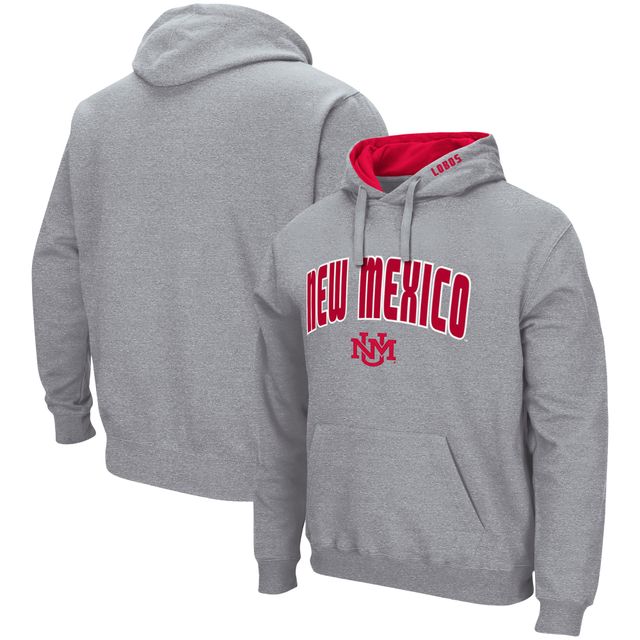 Colosseum Heathered Grey New Mexico Lobos Arch and Logo Pull à capuche pour hommes